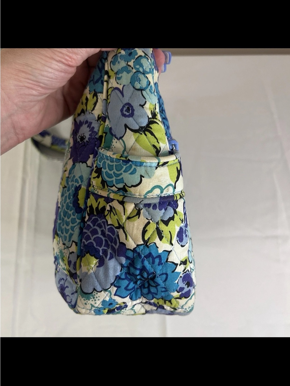 Vera Bradley Floral Blue Crossbody Shoulder Bag and Wallet Set - Picture 5 of 14